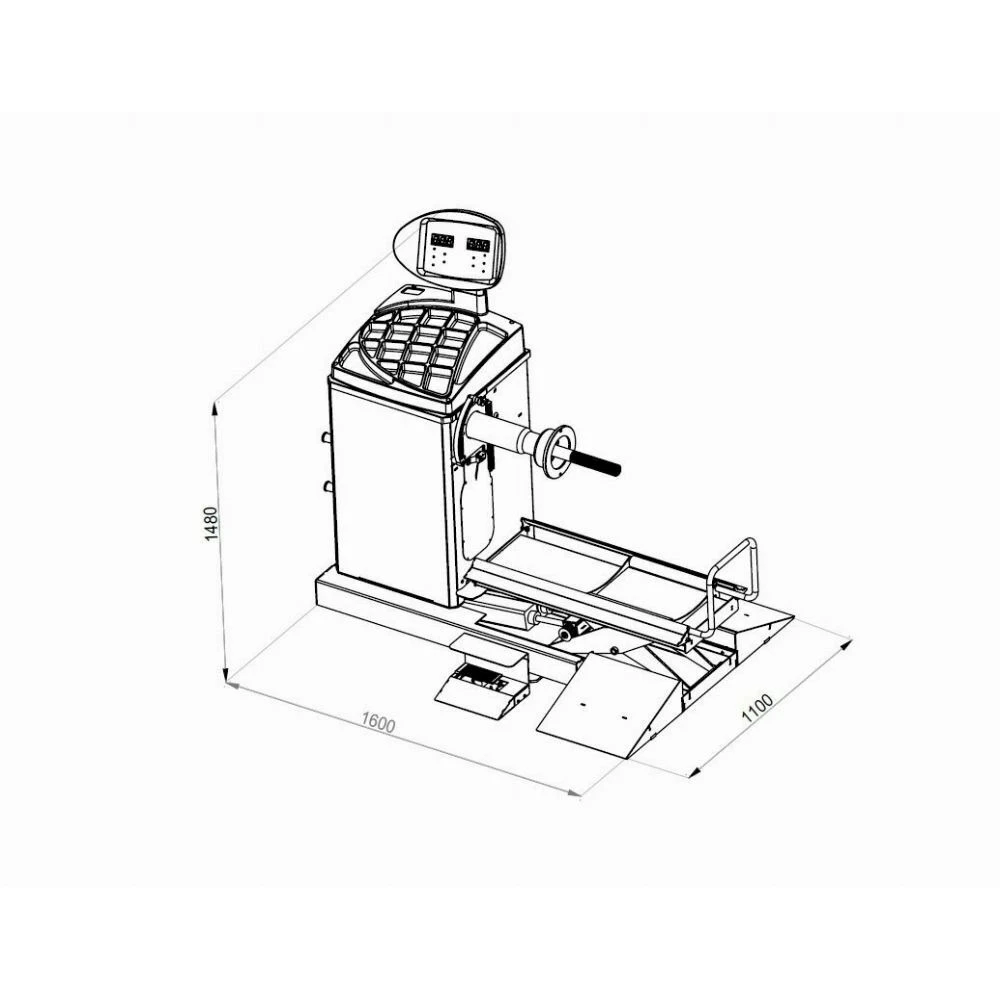 Професионална автоматична баланс машина за гуми, 2D и LED - INVB780