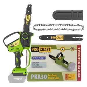 Безчетков акумулаторен верижен трион 8″, карвинг шина - PKA30