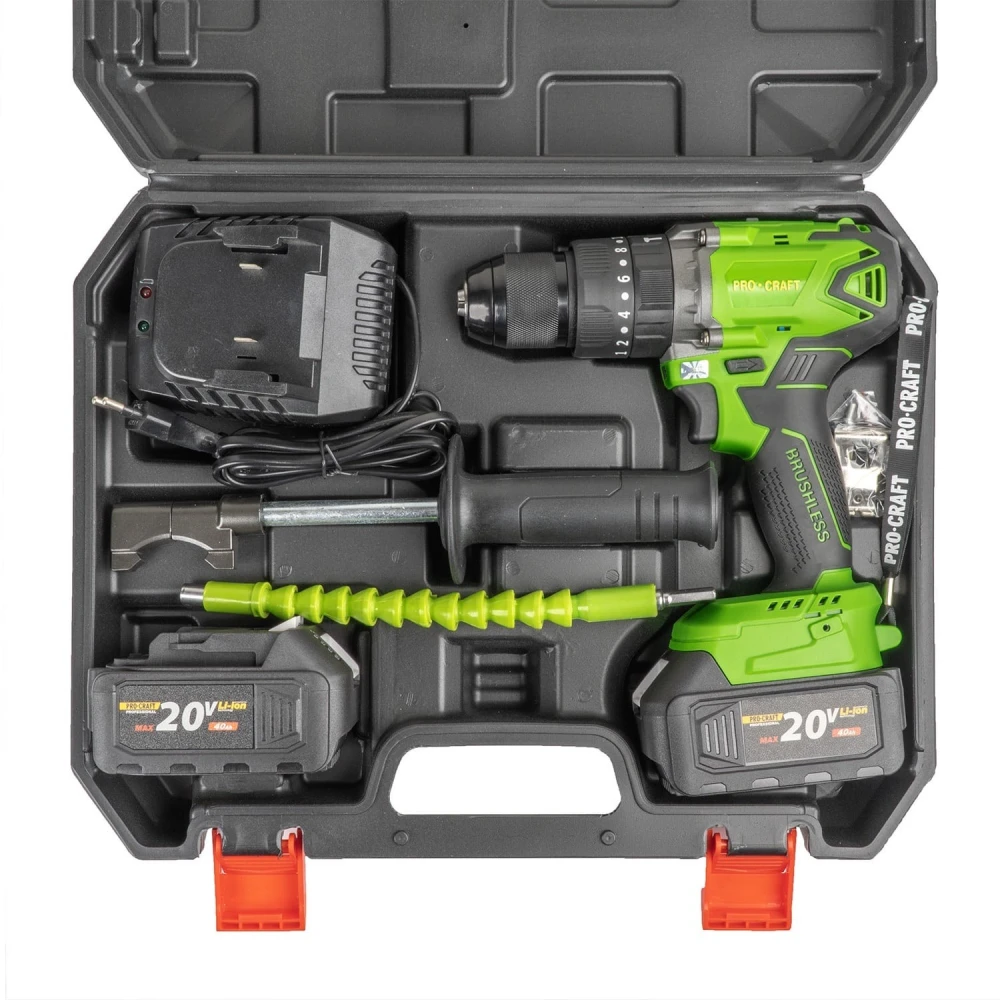 Безчетков акумулаторен винтоверт, 2 батерии 18V, 4.0Ah, 1350 об/мин, 2 работни скорости - PA18BL