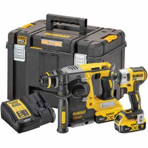 Безчетков комплект перфоратор и винтоверт 18V, DeWalt DCK2532P2; DCH273; DCF887