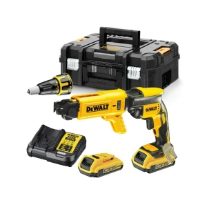 Безчетков винтоверт за гипсокартон с пълнител, 18V, DeWalt DCF620D2K