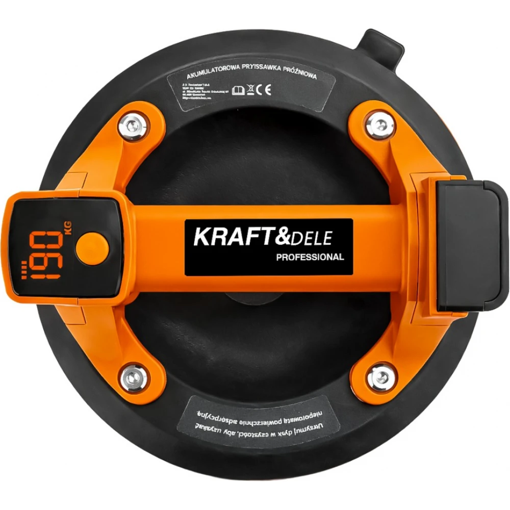 Акумулаторна вендуза, вакуум лапа 200 мм, 190 кг., 1500 mAh  - KD11986