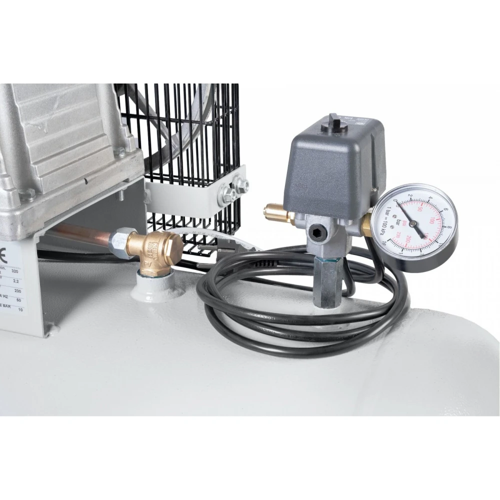 Маслен бутален компресор 200 литра, 320 л/мин, 10 бара - INVPCS200