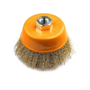 Чашковидна телена четка 100 мм, M14, месингова тел - 15996