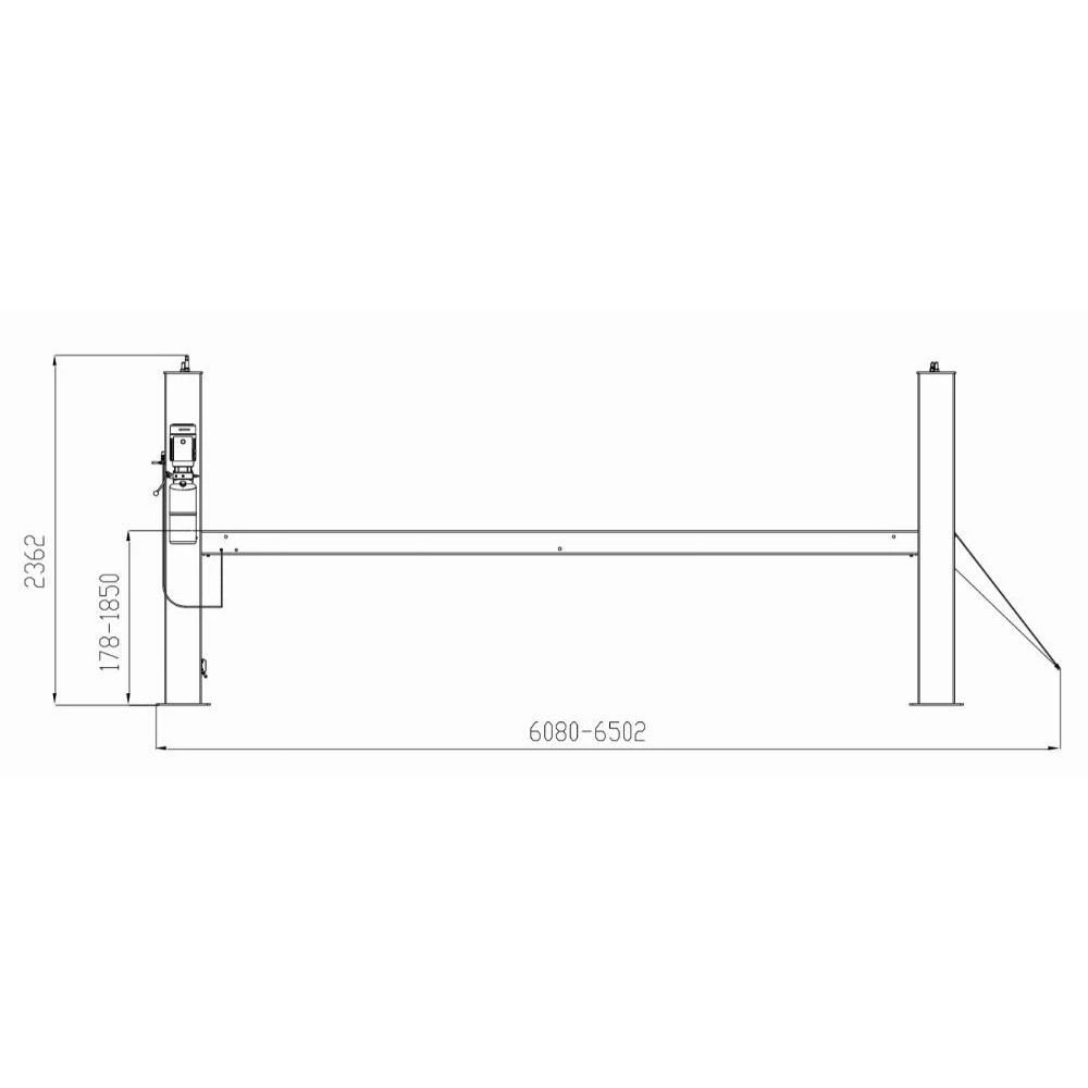 Четириколонен автоматичен подемник 6,4 тона, обхват 5,2 м. - INVEL464