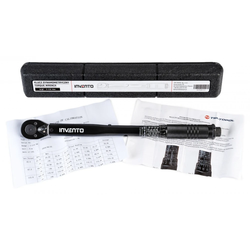 Динамометричен ключ 3/8", 7-112 Nm, 362 мм - INVTQ38-112