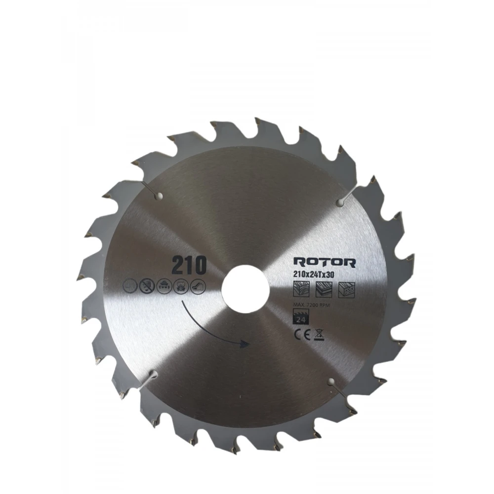 Диск за рязане на дърво 210X30 мм 24T - 21227
