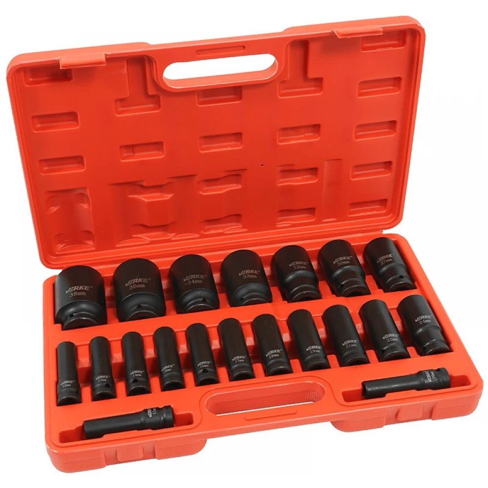 Комплект удължени ударни вложки 1/2", 20 броя, 10-38 мм - V39468