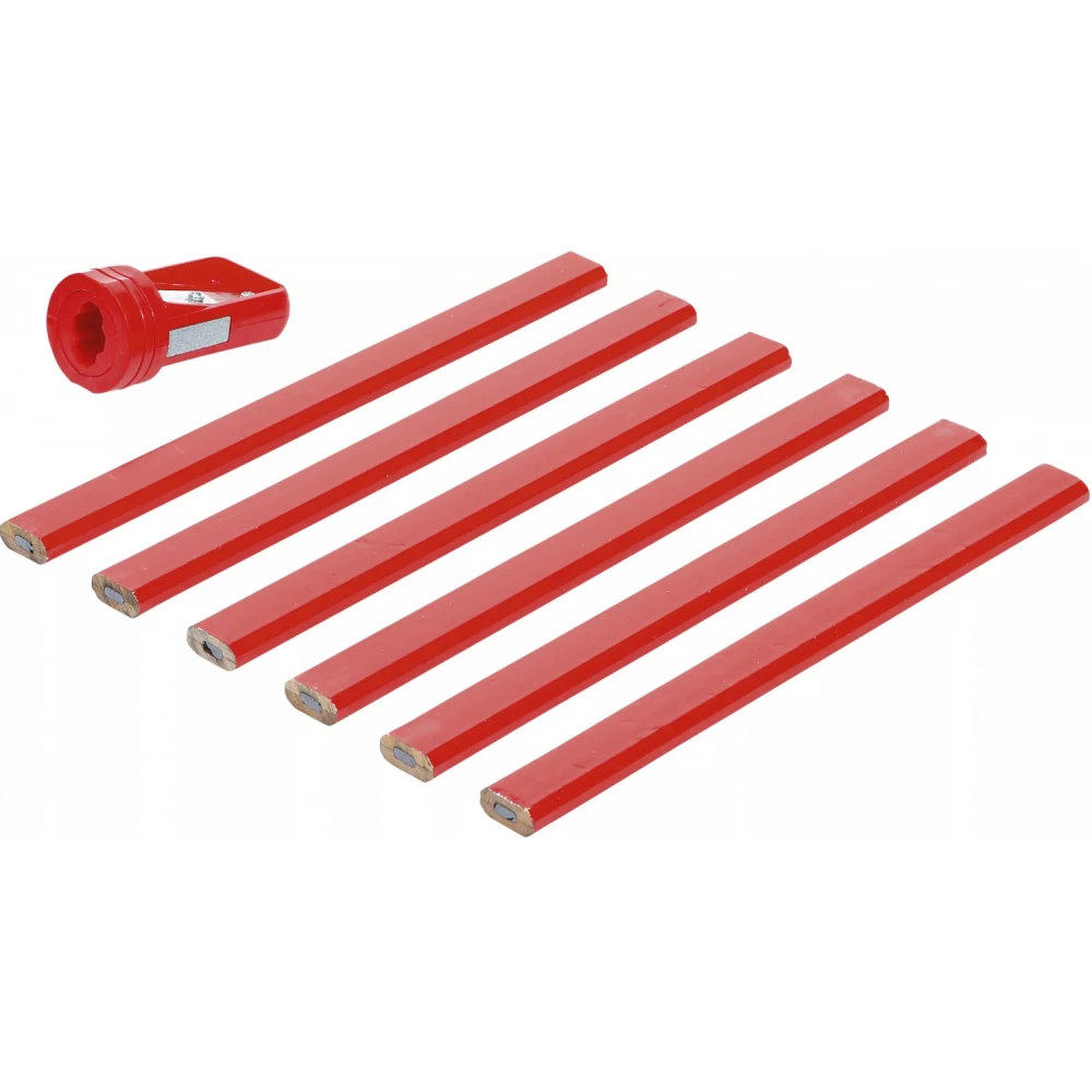 Дърводелски моливи 175 мм, с острилка, 7 броя - BGS85853