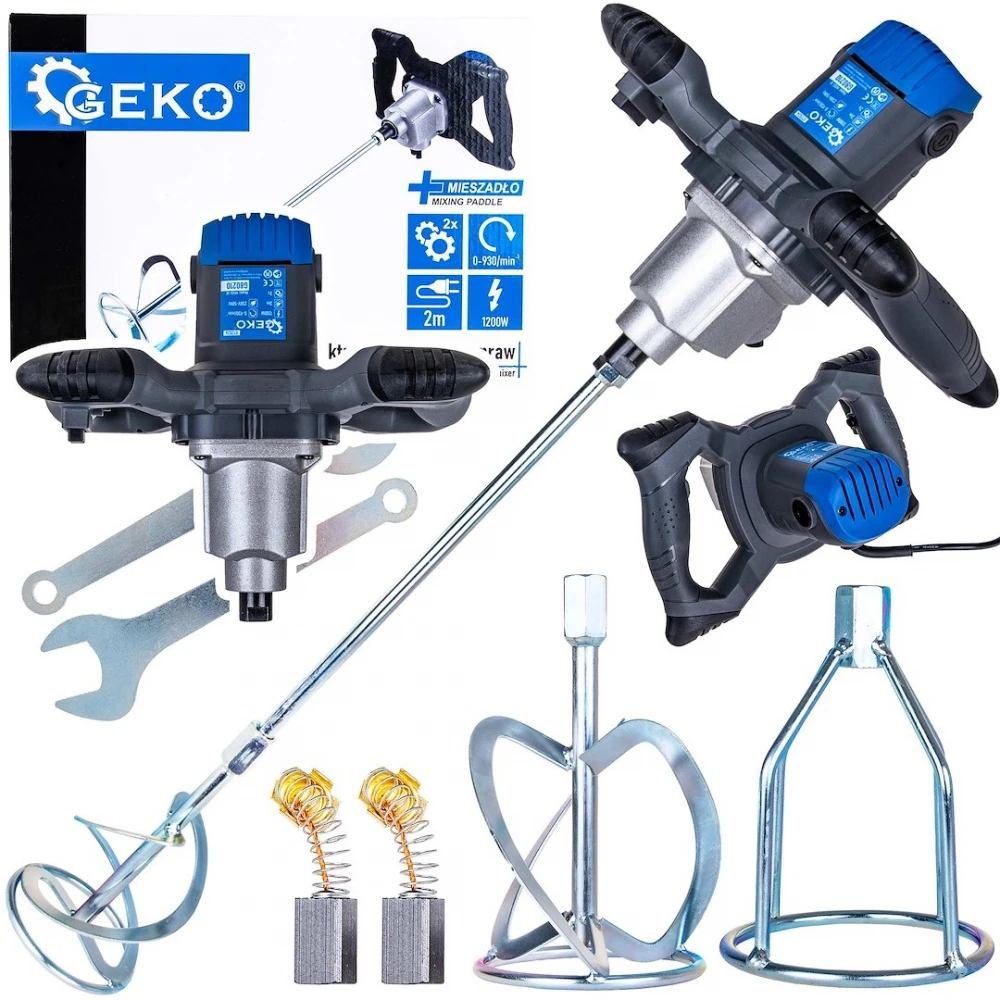 Електрическа бъркалка за строителни смеси, 2 броя, 1200 W  - G80210