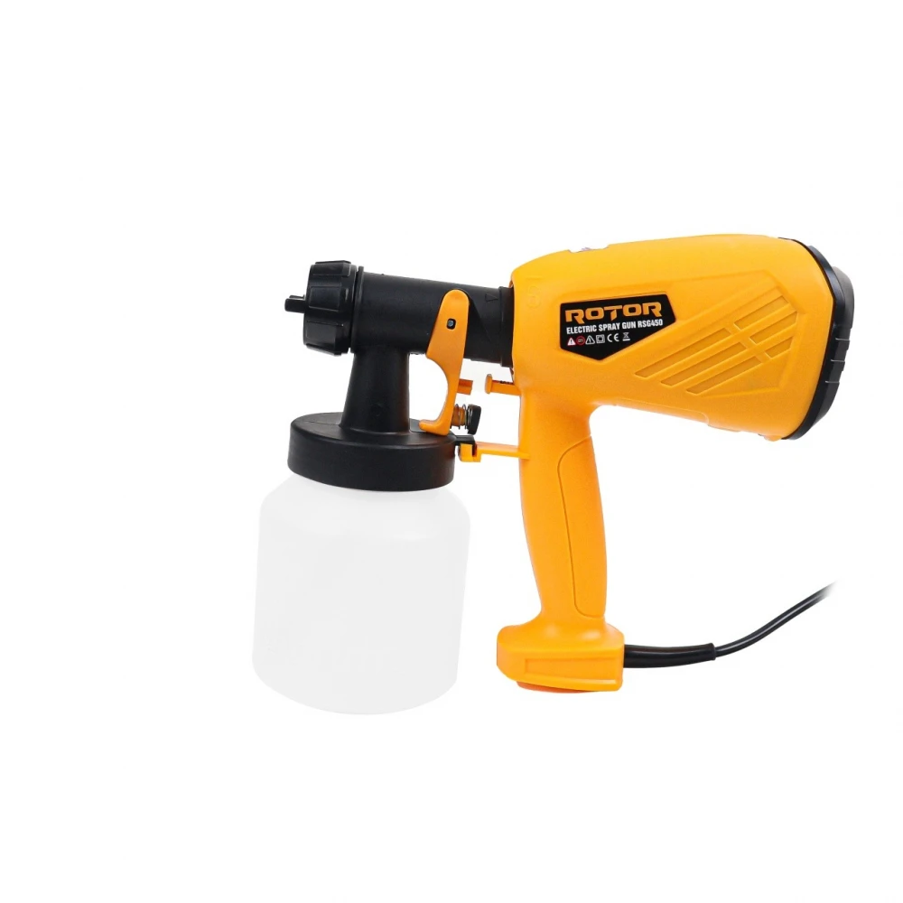 Електрически пистолет за боядисване 450W, 650 мл/мин, 800 мл, 3 дюзи в комплекта - RSG450