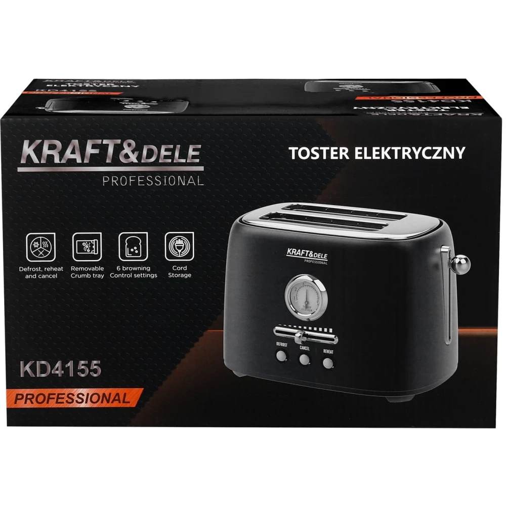 Електрически тостер за хляб Kraft&Dele 1000W - KD4155