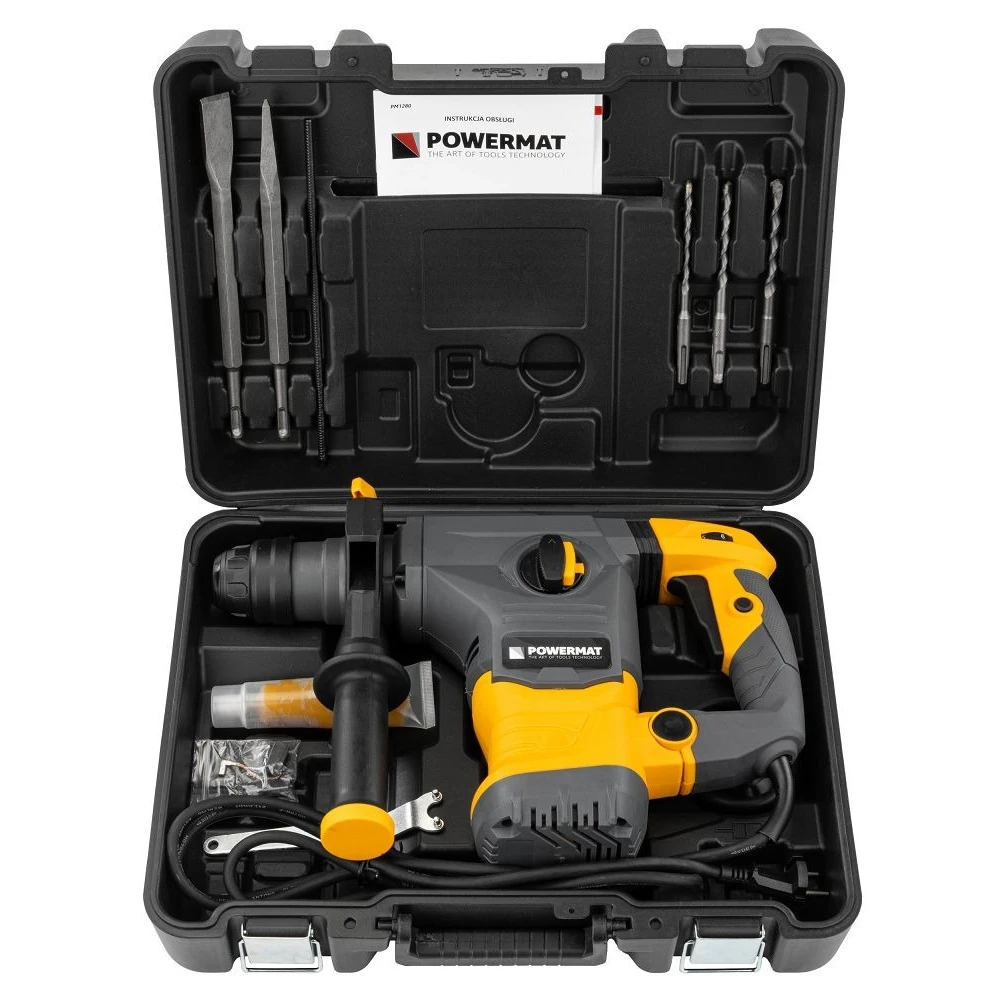 Електрически ударен перфоратор с 3 свредла, 2600 W, 5.5J - PM-MU-2600T