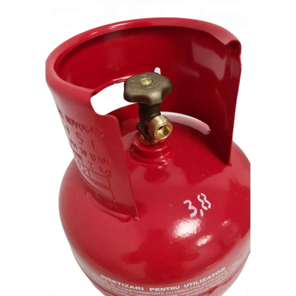 Газова бутилка 5 л. за къмпинг, 2кг, 1/2″ резба - 9866