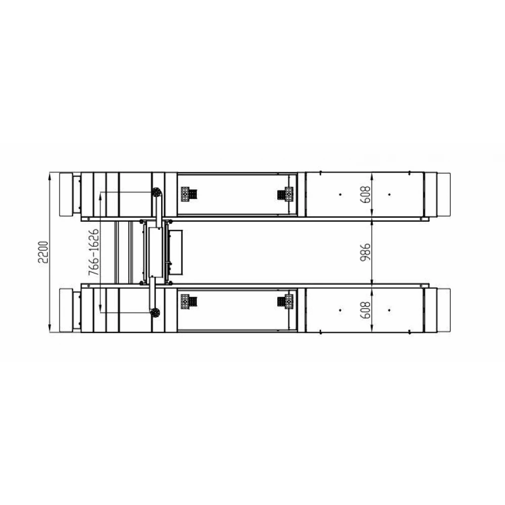 Хидравличен ножичен подемник за диагностика и реглаж 5000 кг. - INVSL550LT