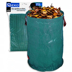 Градински кош, 272 литра, с 4 дръжки, зелен - G73285