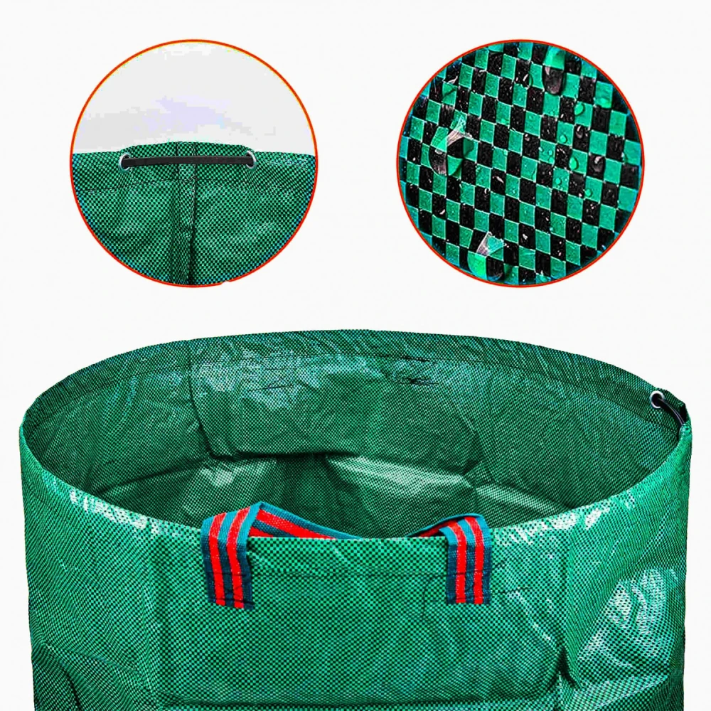 Градински кош, 272 литра, с 4 дръжки, зелен - G73285