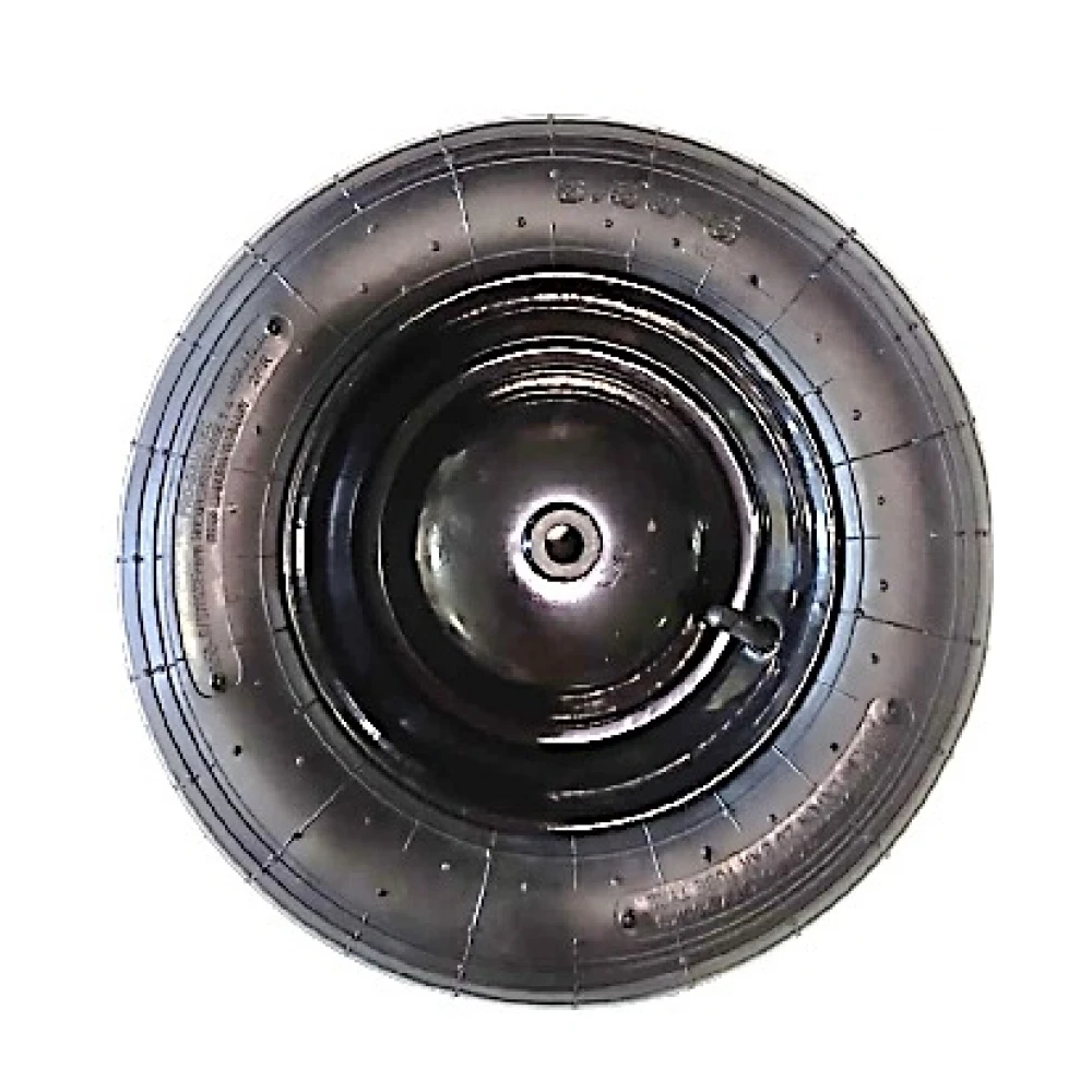 Гумено пневматично колело, черно/черна втулка - 350-8