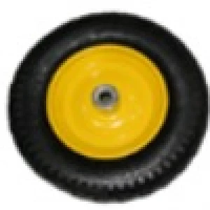 Гумено пневматично колело, черно/зелена втулка - 350-8