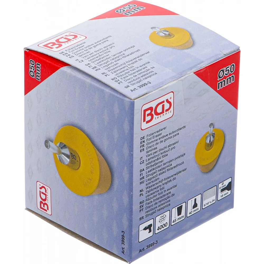 Гума за почистване на лепило, с конусовидна форма, Ø 50 мм - BGS3999-3