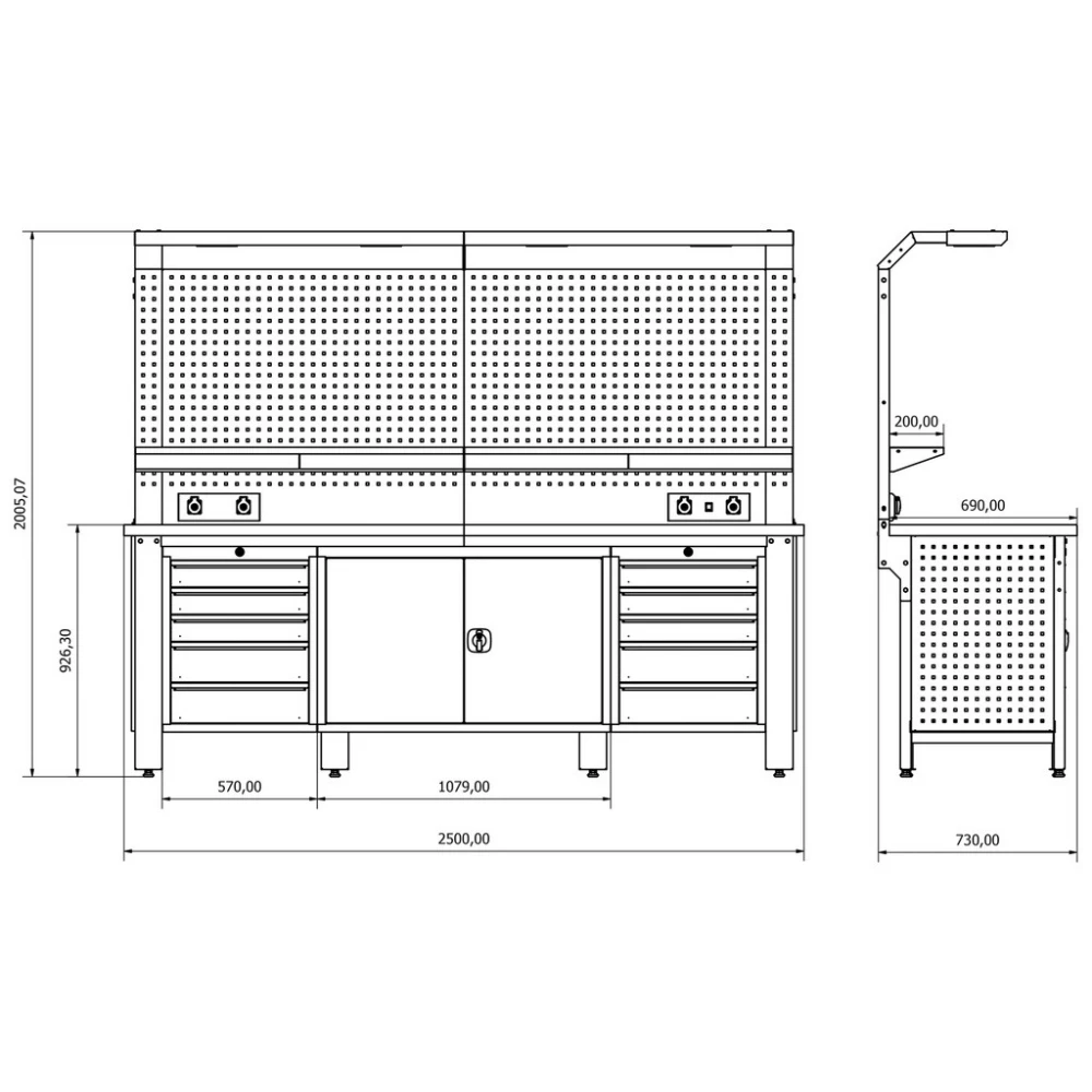 Индустриална модулна работна маса / кухня WBG02