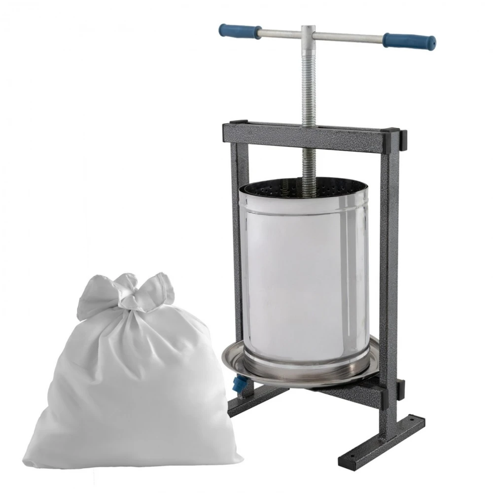 Inox 20 л. преса за грозде, двойна вана - 4950