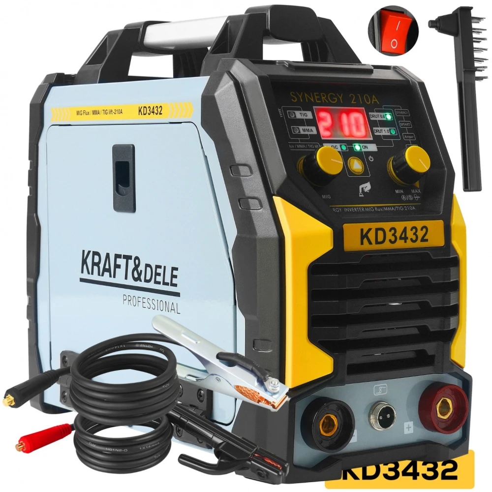 Инверторен заваръчен апарат MIG Flux MMA TigLift 210A - KD3432