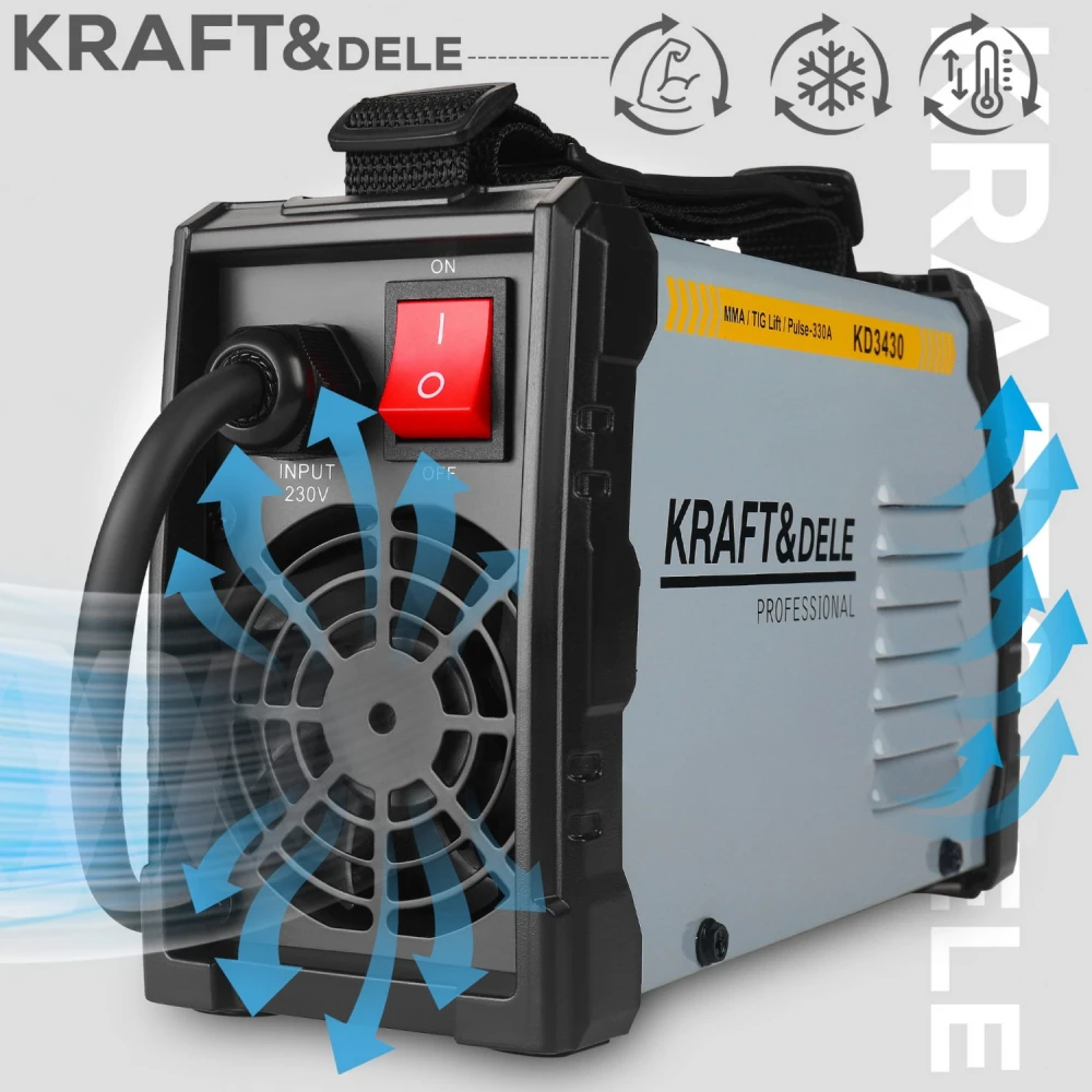 Инверторен електрожен Tig Lift, Pulse, MMA, с LCD, 330 A - KD3430