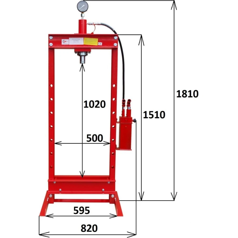 Хидравлична преса лагери 20 тона с двойна помпа - CR20210