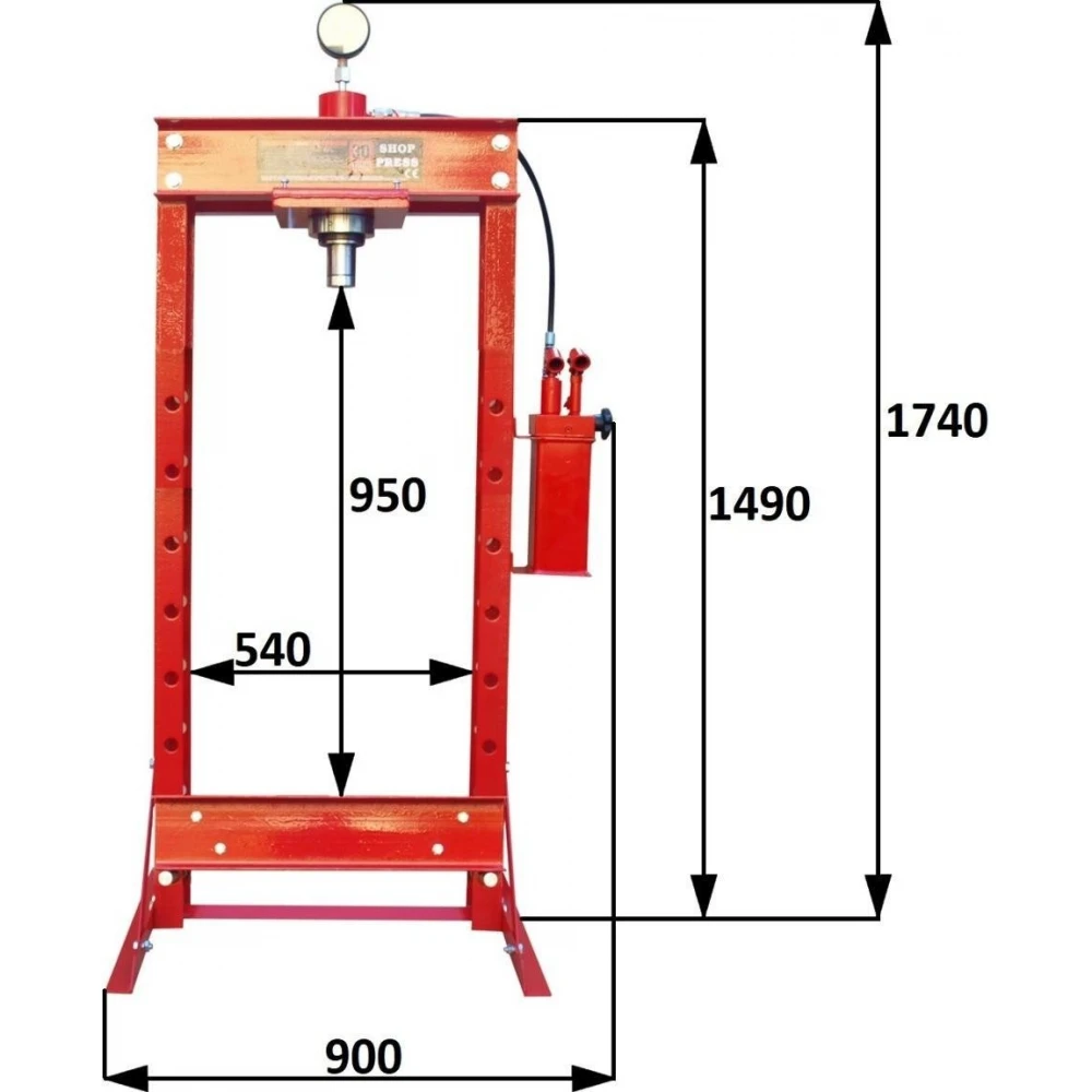 Хидравлична преса за лагери 30 тона с двойна помпа - CR60310