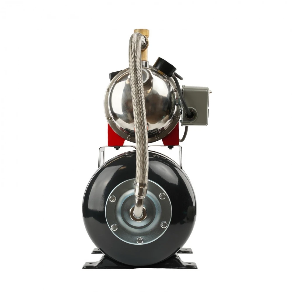 Хидрофорна помпа AQUATIC с цилиндричен съд, 550 W двигател с медна намотка, 50 л./мин., TANK 24 L, STAINLESS STEEL - AUTOJS80