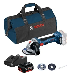 Комплект акумулаторен ъглошлайф, 125 мм, Bosch GWS 180-Li