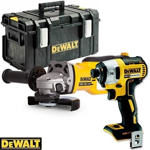 Комплект акумулаторен ъглошлайф и акумулаторен винтоверт, безчеткови 18V, DeWalt DCG405N; DCF887N