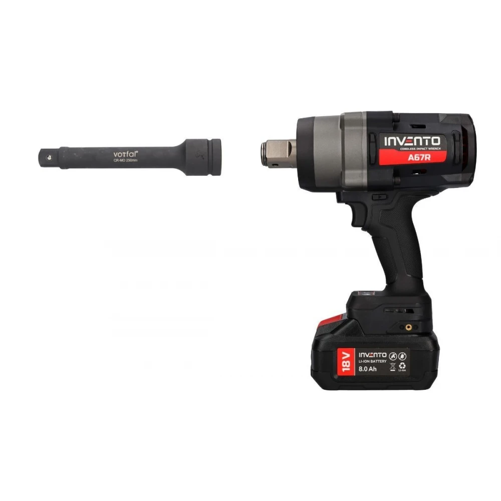 Акумулаторен ударен гайковерт 2400 Nm 1" + удължител 250 мм - PXA67R-EXT