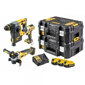 Комплект акумулаторни, безчеткови машини 18V 5Ah, DeWalt DCK305P3T