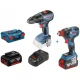 Комплект акумулаторни инструменти, 06019J2220, Bosch винтоверт GSR 18V-50 и гайковерт GDX 18V-200