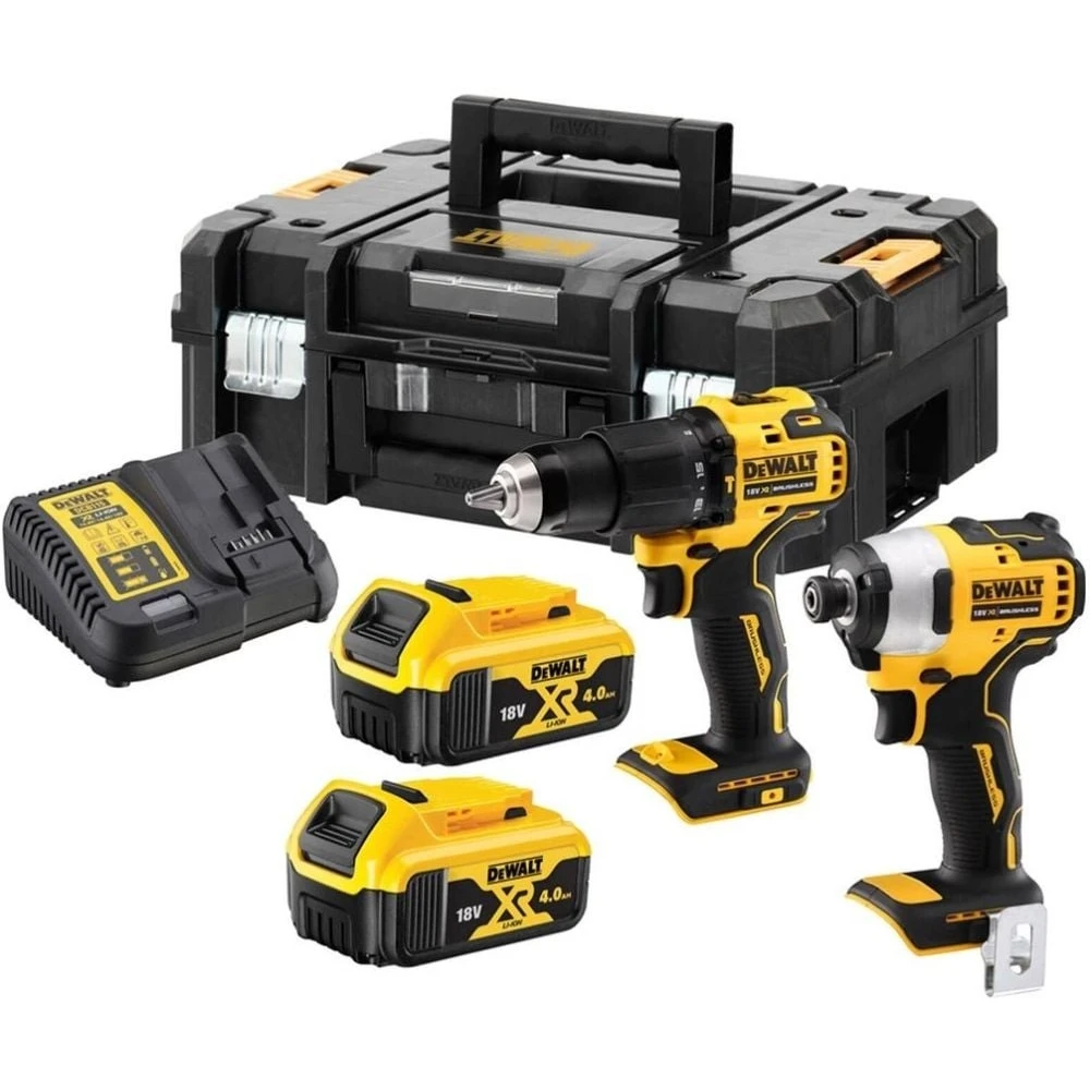 Комплект акумулаторни инструменти 18V, 4Ah, DeWalt DCK285M2