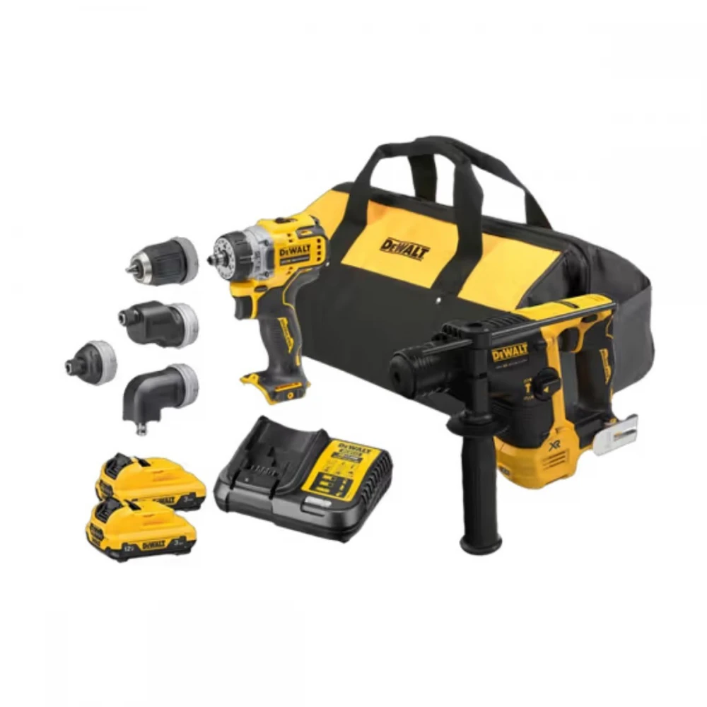 Комплект акумулаторни машини 12 V, DeWalt DCK2101L2