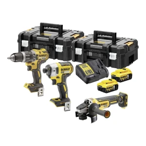 Комплект акумулаторни машини 18 V, DeWalt DCK384P2T; DCD796; DCF887; DCG405