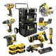 Комплект акумулаторни машини 18V- 8 машини SET, DeWalt DCK856P4