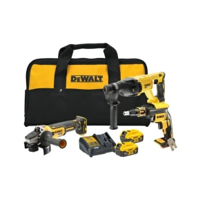 Комплект акумулаторни машини 18V, DeWalt DCK304P2; DCH133; DCG405; DCF620