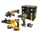 Комплект акумулаторни машини 18V, DeWalt DCK327P2T; DCG405; DCD791; DCH263