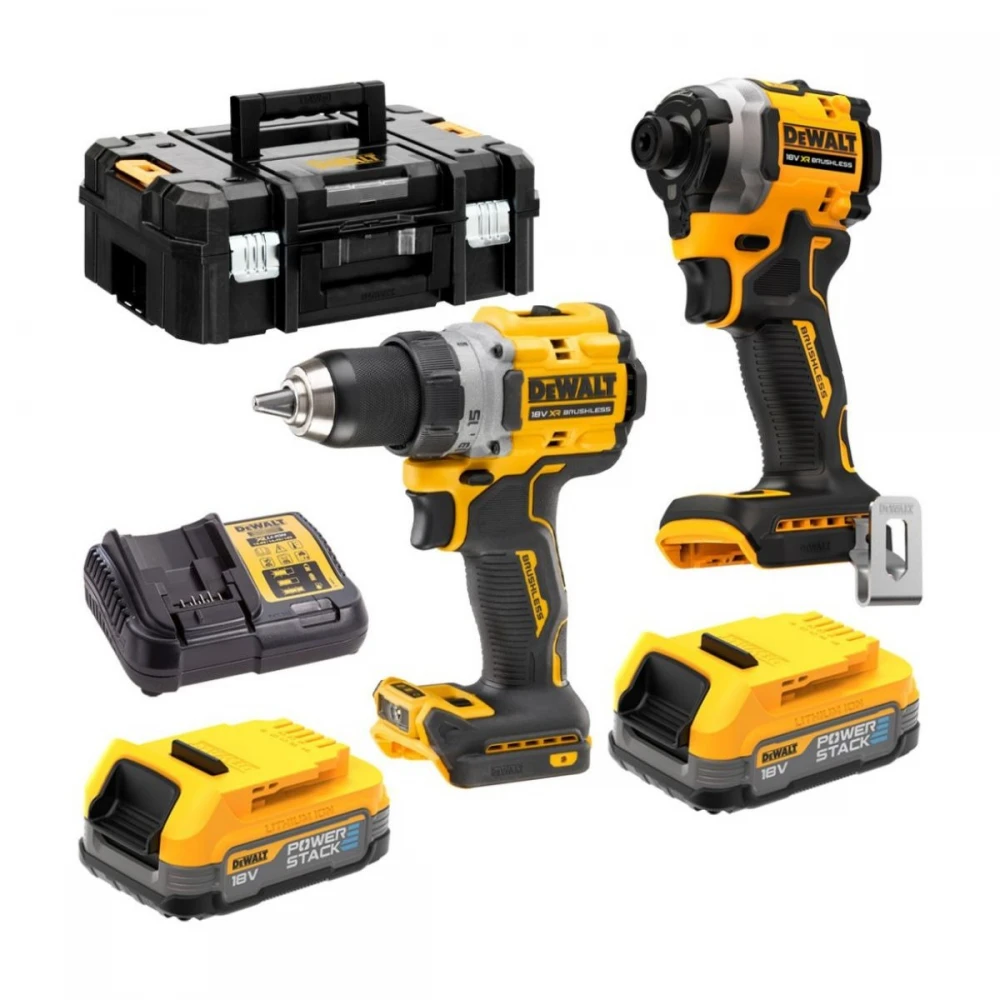 Комплект акумулаторни винтоверти 18V, DeWalt DCK2051E2T; DCD805; DCF850