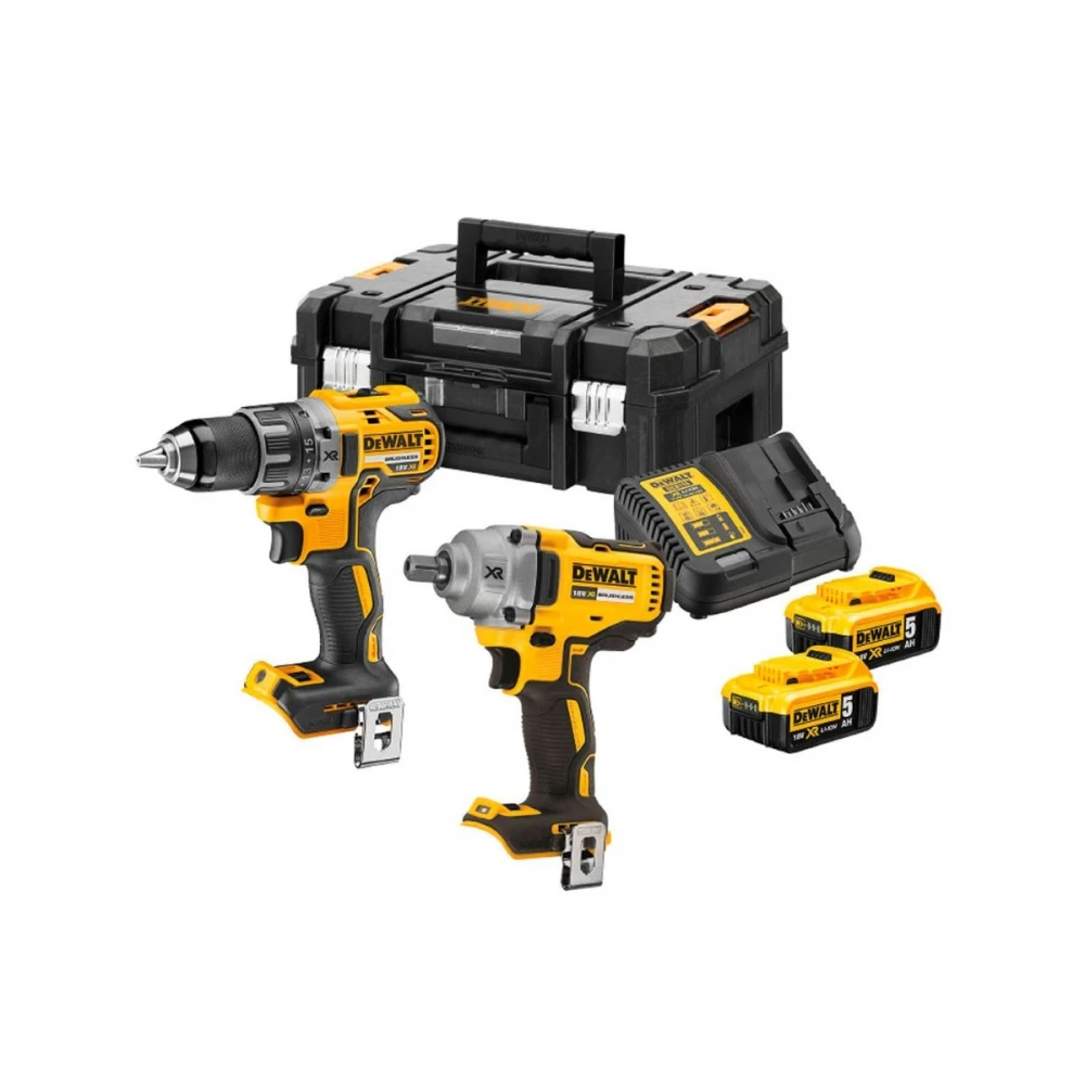 Комплект акумулаторни винтоверти 18V, DeWalt DCK2077P2T; DCD791; DCF894