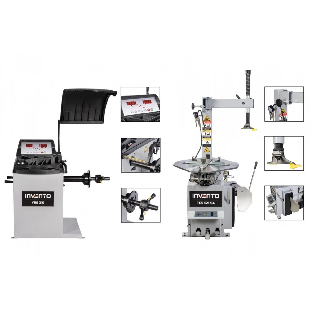 Комплект: балансьор за колела + монтажна машина на гуми - INVSET2EXP