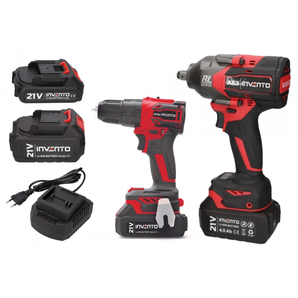 Комплект акумулаторни винтоверт + гайковерт 1/2", 1200 Nm - PXASET5