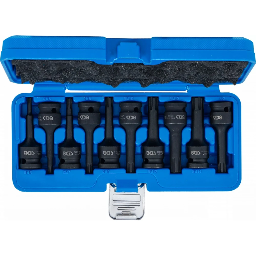 Серия ударни вложки с профил Ribe, 1/2", Cr-Mo, 75 мм - BGS5483