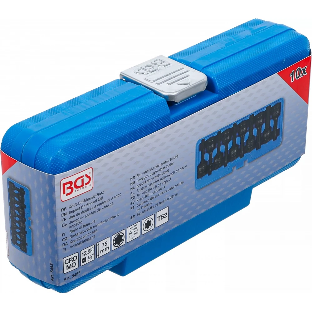 Серия ударни вложки с профил Ribe, 1/2", Cr-Mo, 75 мм - BGS5483