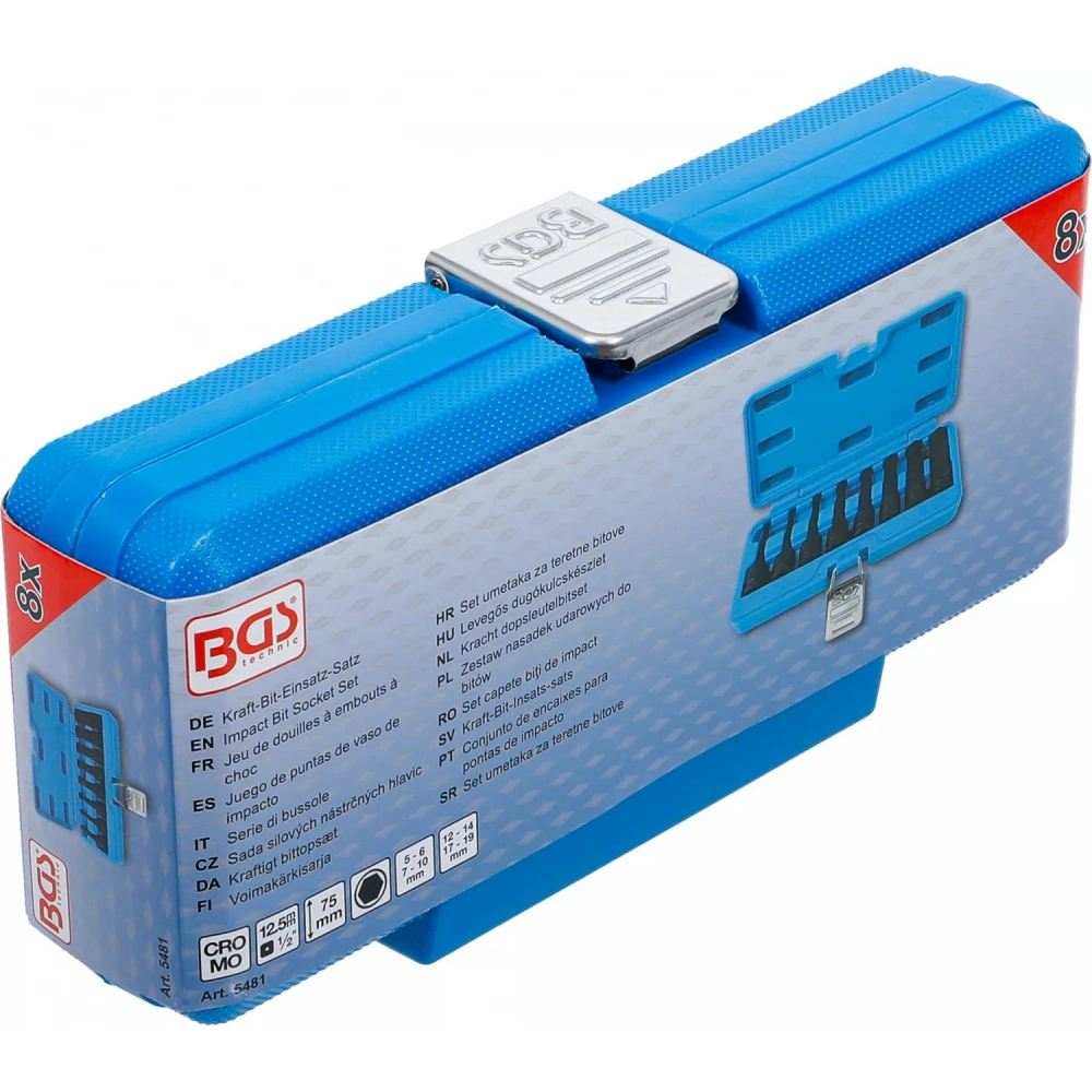 Комплект ударни вложки (шестограми) 1/2" , 75 мм, Cr-Mo - BGS5481