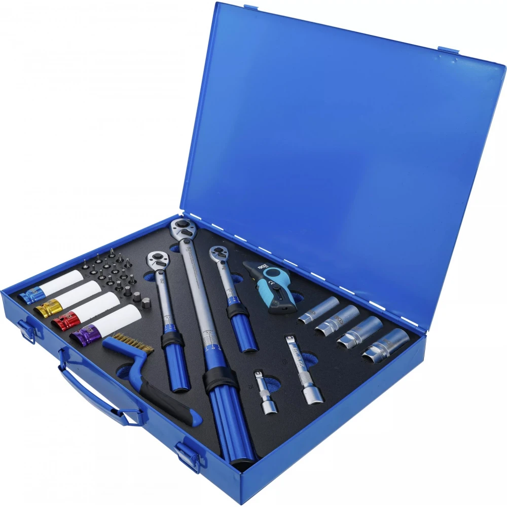 Комплект динамометрични ключове 1/4", 3/8", 1/2" 31 части - BGS74305